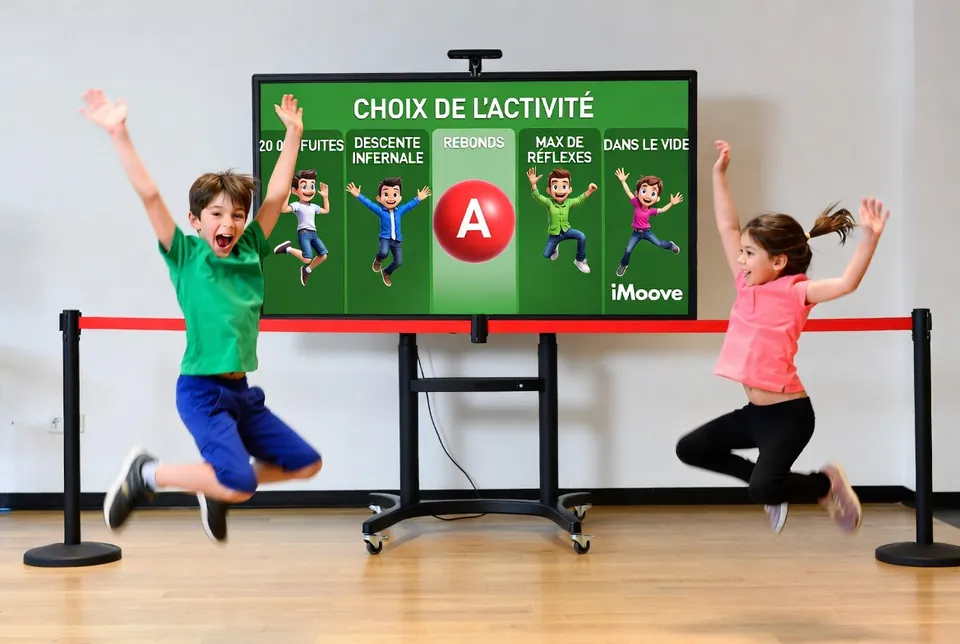 Animation i-Moove avec reconnaissance des mouvements sur écran géant