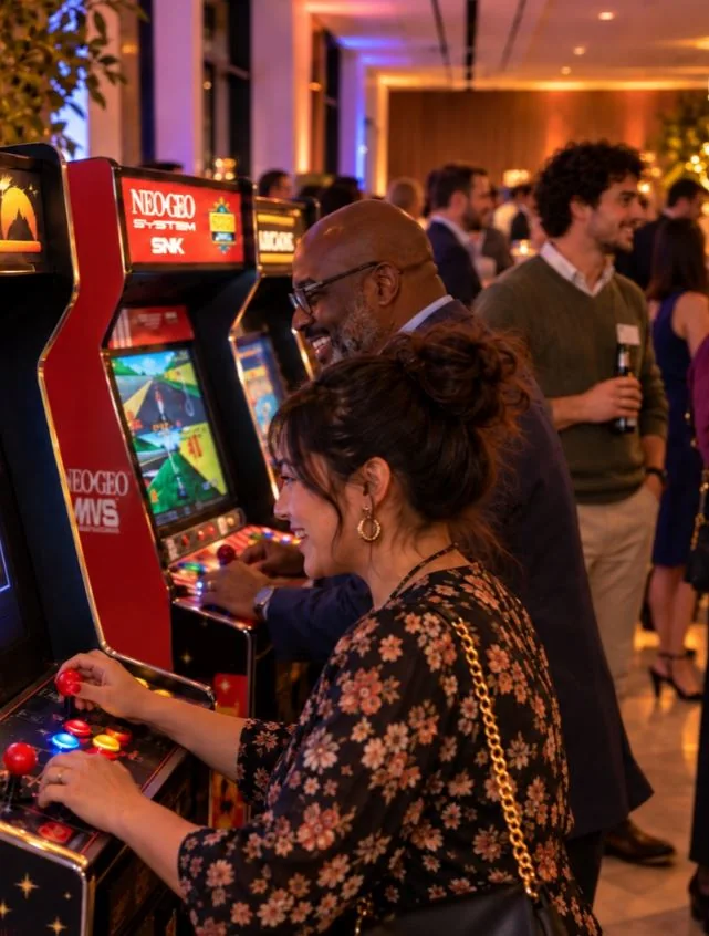 Soirée autour de bornes Neo Geo, à Pau