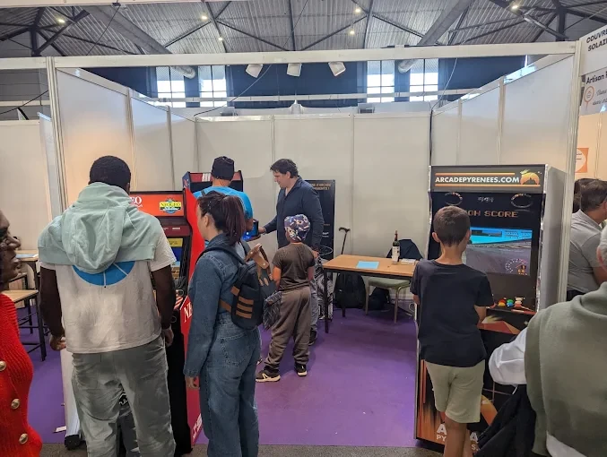 Bornes arcade installées sur un événement